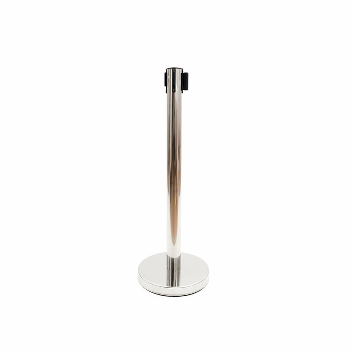Normaluz Poste separador inox con cinta roja extensible de 2 m x 5 cm