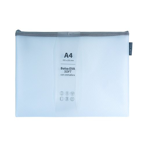 Grafoplas Bolsa Zipper Eva mate A4 blanco