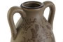 DKD Home Decor Jarrón de Gres con Hojas Mate Marrón y Verde
