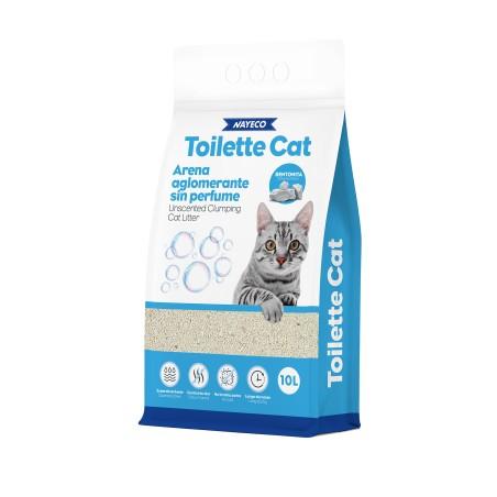 Nayeco Toilette Cat Arena Aglomerante Bentonita Sin Perfume 10L