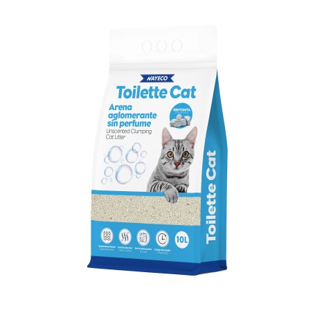 Nayeco Arena Aglomerante Bentonita Sin Perfume para Gatos 10 L