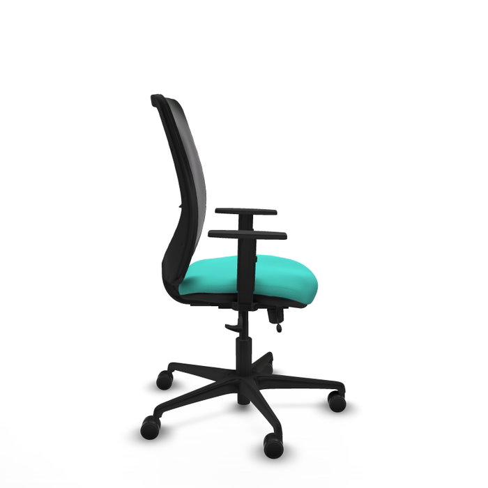 PIQUERAS Y CRESPO Silla de oficina Zulema Turquesa y Negro