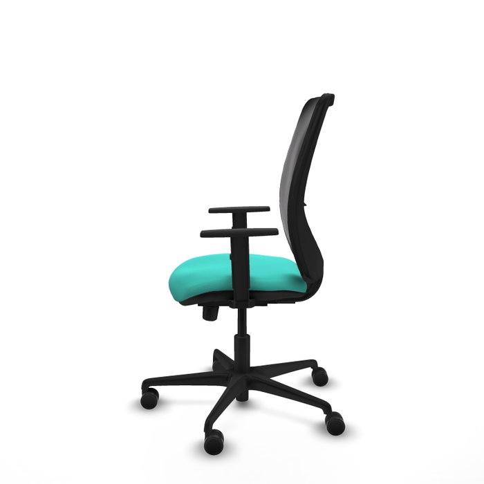 PIQUERAS Y CRESPO Silla de oficina Zulema Turquesa y Negro