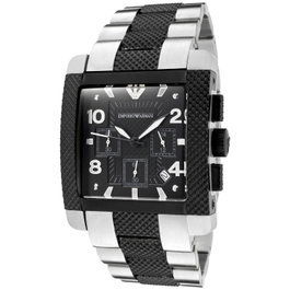 Armani AR5842 con esfera negra y correa de acero