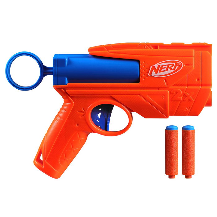 Hasbro Nerf N Series Ward Blaster G0132 con Carga Frontal y Capacidad para 2 Dardos N1, +8 Años