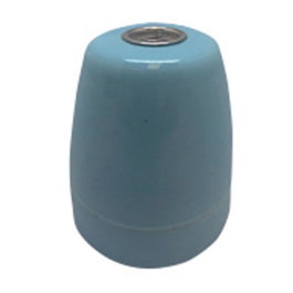 F-Line Portalámparas cerámico vintage E27 azul, 4A 100W 250V~, Ø47 x 59 mm