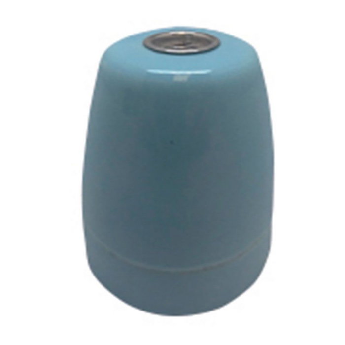 F-Line Portalámparas cerámico vintage E27 azul, 4A 100W 250V~, Ø47 x 59 mm F-Line Portalámparas cerámico vintage E27 azul, 4A 100W 250V~, Ø47 x 59 mm