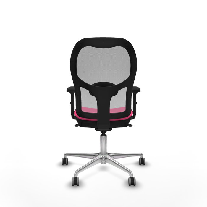 PIQUERAS Y CRESPO Silla de oficina Jorquera con mecanismo Sincro, Rosa y Gris