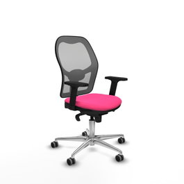 PIQUERAS Y CRESPO Silla de oficina Jorquera con mecanismo Sincro, Rosa y Gris