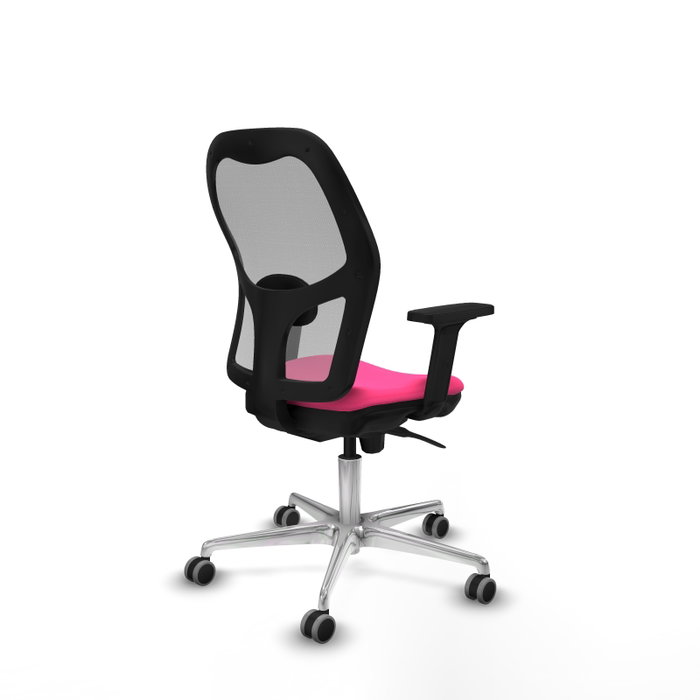 PIQUERAS Y CRESPO Silla de oficina Jorquera con mecanismo Sincro, Rosa y Gris