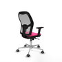 PIQUERAS Y CRESPO Silla de oficina Jorquera con mecanismo Sincro, Rosa y Gris