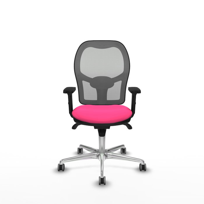 PIQUERAS Y CRESPO Silla de oficina Jorquera con mecanismo Sincro, Rosa y Gris