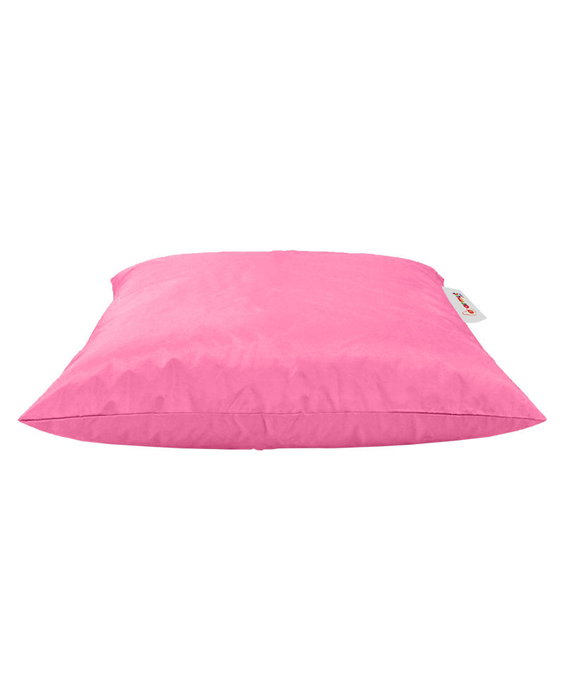 Atelier Del Sofa Cojín Pouf 40x40 cm Rosa, Tela de Poliéster Impermeable, Doble Cremallera Oculta