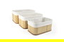 Confortime Set 3 Cestas Ordenación Bambú Natural 27 x 19 x 11.5 cm y 23 cm (8 Unidades)