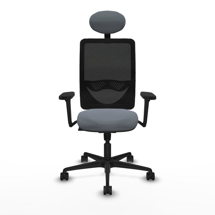 PIQUERAS Y CRESPO Silla de oficina Zulema con mecanismo Sincro, Gris y Negro PIQUERAS Y CRESPO Silla de oficina Zulema con mecanismo Sincro, Gris y Negro