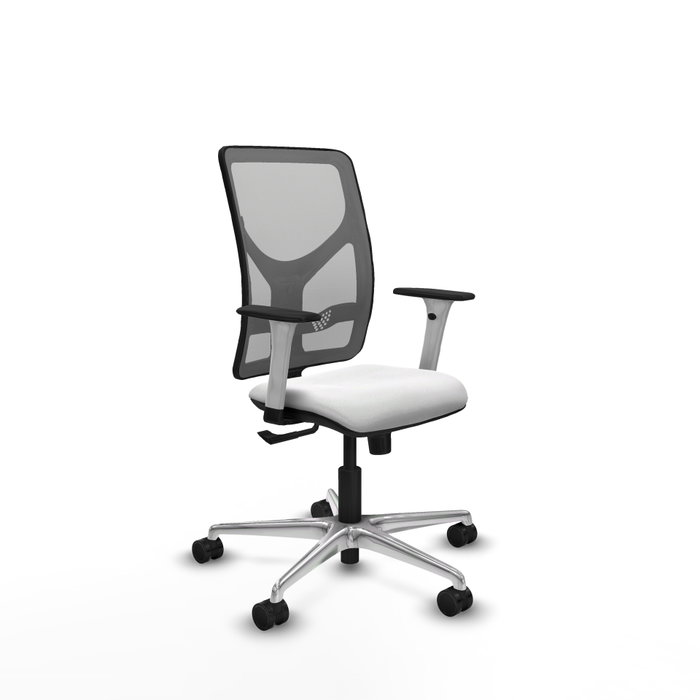 PIQUERAS Y CRESPO Silla de oficina Motilla con mecanismo Sincro, Blanco y Gris PIQUERAS Y CRESPO Silla de oficina Motilla con mecanismo Sincro, Blanco y Gris