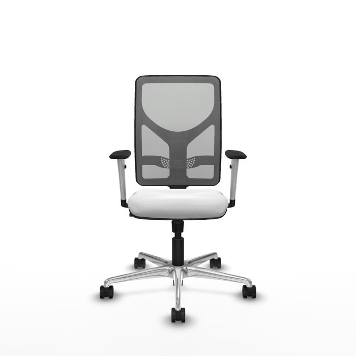 PIQUERAS Y CRESPO Silla de oficina Motilla con mecanismo Sincro, Blanco y Gris PIQUERAS Y CRESPO Silla de oficina Motilla con mecanismo Sincro, Blanco y Gris