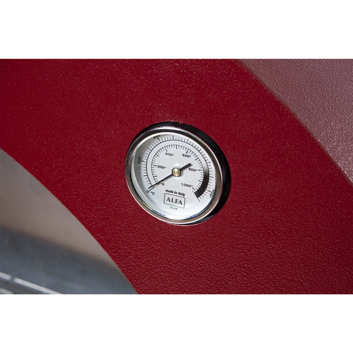 Alfa Forni Moderno 2 Pizze Wood Antique Red