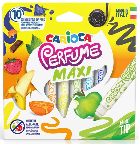 Carioca Rotuladores Perfumados Punta Maxi Lavable Caja de 10 unidades colores surtidos