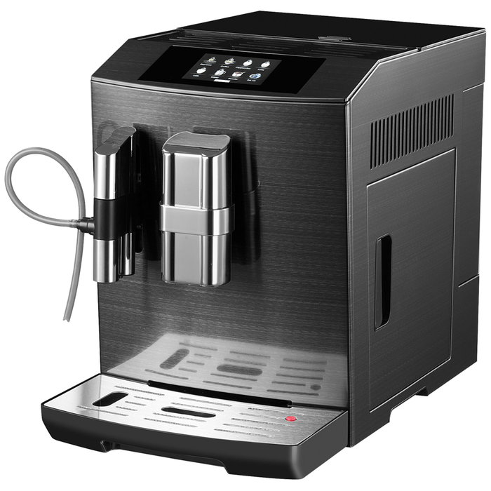 Acopino Modena ONE TOUCH acero inoxidable cepillado negro