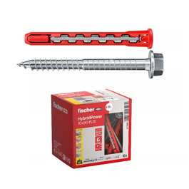 FISCHER Caja Taco Hx Hybridpower para Macizo y Hueco 10-90Fus (10U)