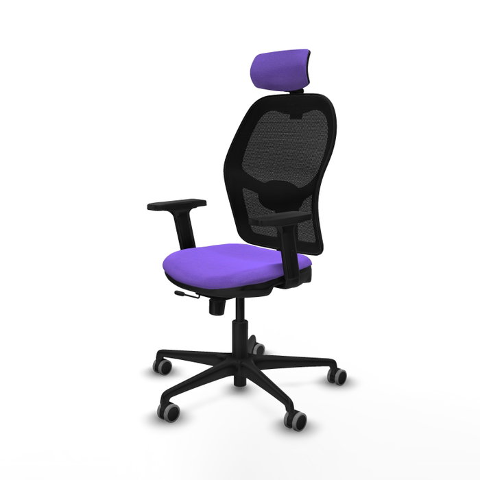 PIQUERAS Y CRESPO Silla de Oficina Jorquera con Mecanismo Sincro/Traslack, Lila y Negro