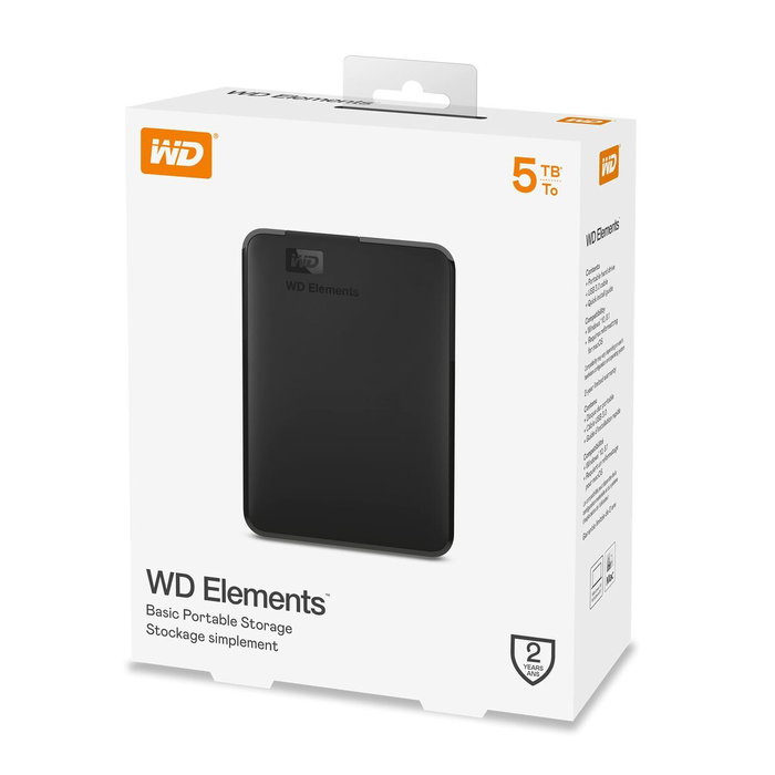 Western Digital Elements Portable 5 TB Negro Western Digital Elements Portable 5 TB Negro