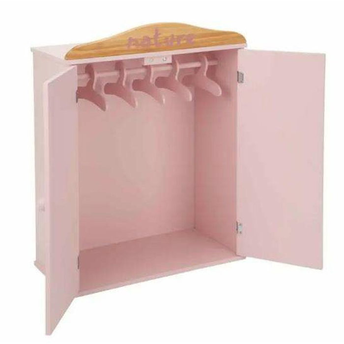 Muñecas Arias Armario Nature Rosa con 5 Perchas y 2 Cajones Muñecas Arias Armario Nature Rosa con 5 Perchas y 2 Cajones