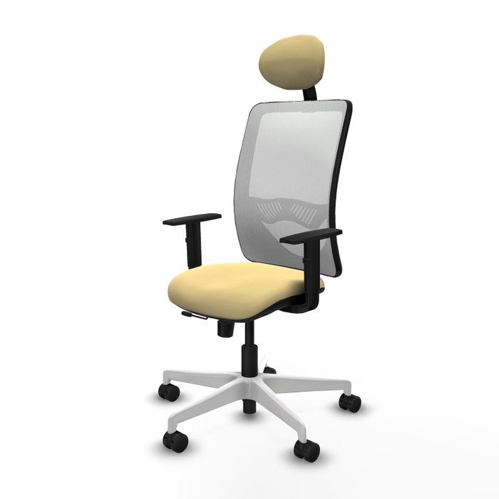 PIQUERAS Y CRESPO Silla de oficina Zulema con mecanismo Sincro/Traslack, Crema y Blanco PIQUERAS Y CRESPO Silla de oficina Zulema con mecanismo Sincro/Traslack, Crema y Blanco