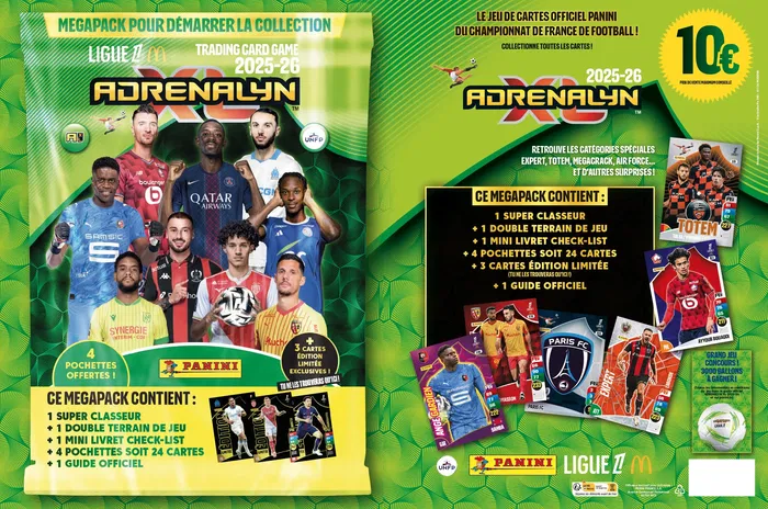 Panini Pack de inicio TCG Adrenalyn Ligue 1 McDonald's 2025/26 Álbum + 4 sobres 24 cartas 8051708027860