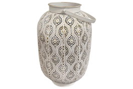 DKD Home Decor Portavelas de Metal Blanco Pack de 4