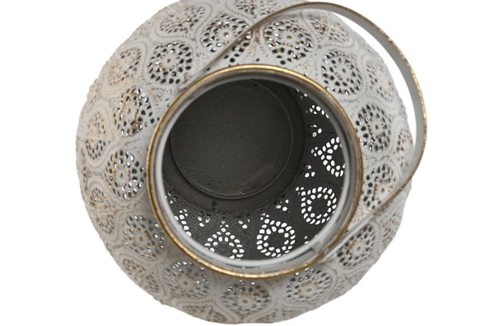 DKD Home Decor Portavela Blanco Dorado Metal 20 x 29.5 x 20 cm (4 Unidades)