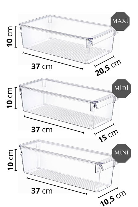 Hermia CLRKPK3-9 Set Organizadores Nevera Transparente 9 Piezas Plástico