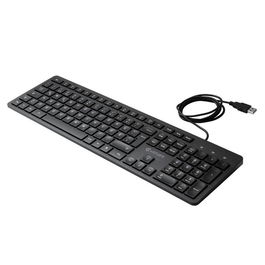 eSTUFF Teclado USB G220 con Cable, Tamaño Completo, Alemán, Teclas de Perfil Bajo Silenciosas para Escritorio Delgado
