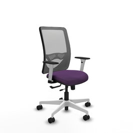 PIQUERAS Y CRESPO Silla de oficina Zulema con mecanismo Sincro/Traslack, Morado y Gris