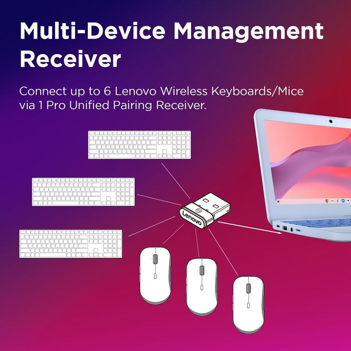 Lenovo 700 Multi-Device Wireless Silent Mouse Luna Grey