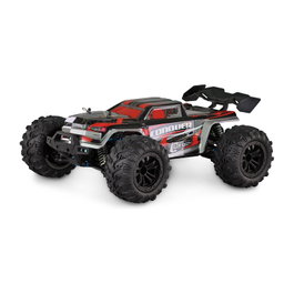 AMEWI RC Auto Conquer Race Truggy 1:14 Escala 1:16 con Motor Eléctrico y Batería Li-Ion 1300mAh 7.4V - 40 km/h, 4x4, Listo para Usar, Color Rojo