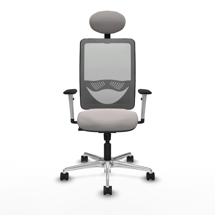 PIQUERAS Y CRESPO Silla de oficina Zulema con mecanismo Sincro, Blanco y Gris PIQUERAS Y CRESPO Silla de oficina Zulema con mecanismo Sincro, Blanco y Gris