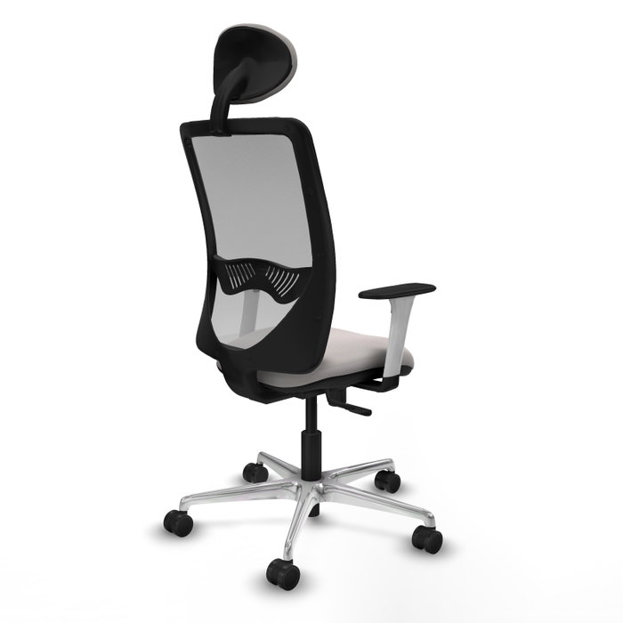 PIQUERAS Y CRESPO Silla de oficina Zulema con mecanismo Sincro, Blanco y Gris PIQUERAS Y CRESPO Silla de oficina Zulema con mecanismo Sincro, Blanco y Gris