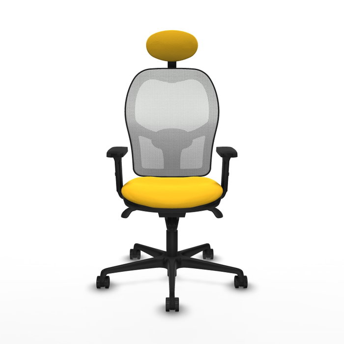 PIQUERAS Y CRESPO Silla de oficina Jorquera con mecanismo Sincro, Amarillo y Blanco PIQUERAS Y CRESPO Silla de oficina Jorquera con mecanismo Sincro, Amarillo y Blanco