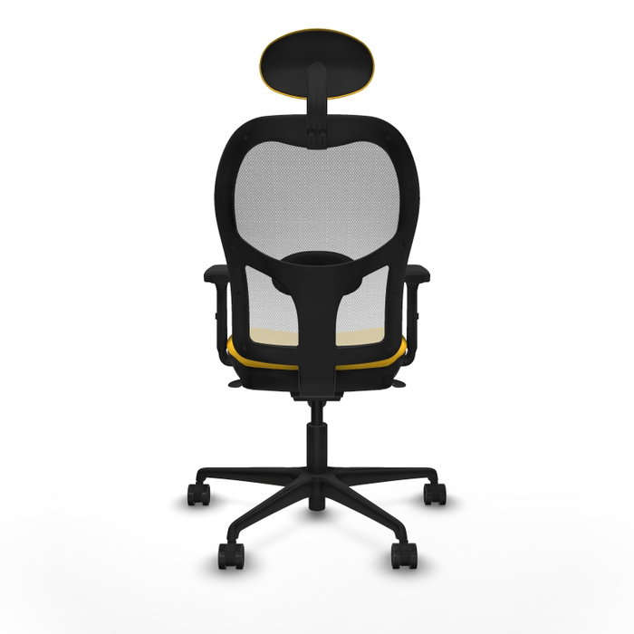 PIQUERAS Y CRESPO Silla de oficina Jorquera con mecanismo Sincro, Amarillo y Blanco PIQUERAS Y CRESPO Silla de oficina Jorquera con mecanismo Sincro, Amarillo y Blanco