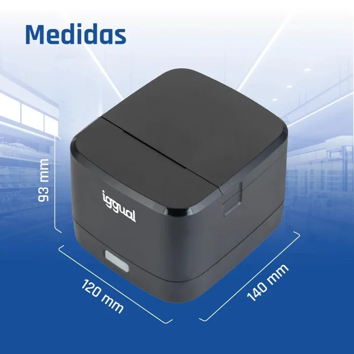 Iggual TP Easy 58 Impresora térmica de recibos USB+RJ11 Negra Iggual TP Easy 58 Impresora térmica de recibos USB+RJ11 Negra