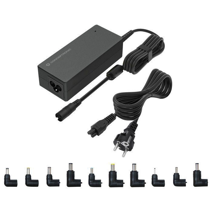 Conceptronic Cargador Universal para Portátil OZUL08B10 90W con 10 Conectores Conceptronic Cargador Universal para Portátil OZUL08B10 90W con 10 Conectores