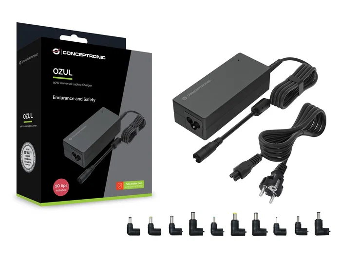 Conceptronic Cargador Universal para Portátil OZUL08B10 90W Conceptronic Cargador Universal para Portátil OZUL08B10 90W