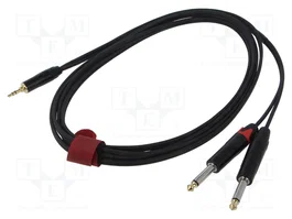 REDS MUSIC Cable Jack 3,5mm a 2x Jack 6,3mm 3m