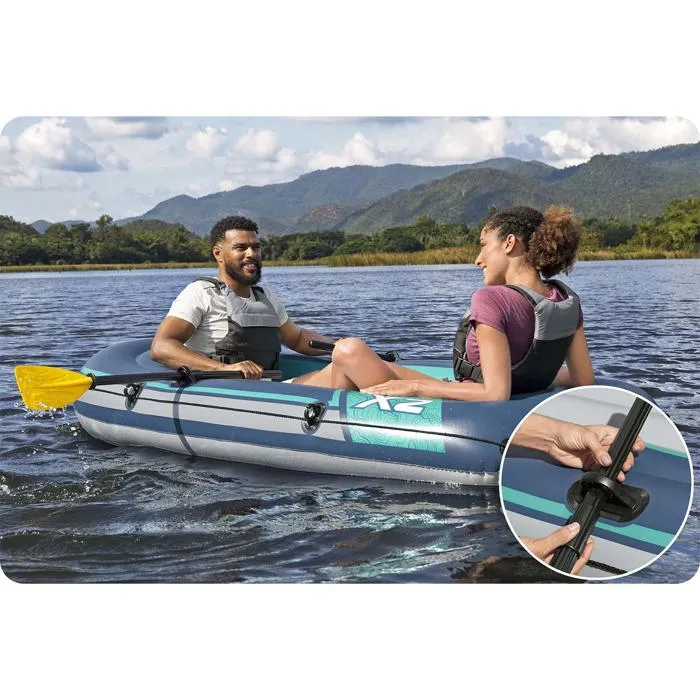 Bestway Bote hinchable Trek X2 para 2 personas, 232 x 118 cm, fabricado en PVC resistente