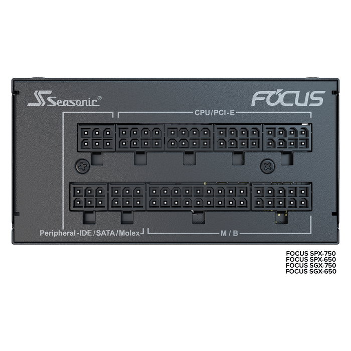 Seasonic FOCUS-SGX-750 Fuente de alimentación para PC, 750 W, 80 Plus Gold, negra Seasonic FOCUS-SGX-750 Fuente de alimentación para PC, 750 W, 80 Plus Gold, negra
