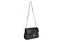 Lucky Bees Bandolera 1228 v2 - Negro, Gris, Bolso Elegante de Piel de Polivinilo para Mujer, 26x20x10cm