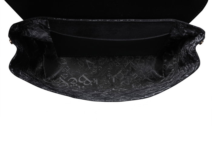 Lucky Bees Bandolera 1228 v2 - Negro, Gris, Bolso Elegante de Piel de Polivinilo para Mujer, 26x20x10cm
