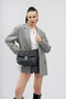 Lucky Bees Bandolera 1228 v2 - Negro, Gris, Bolso Elegante de Piel de Polivinilo para Mujer, 26x20x10cm